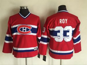 Kinder Montreal Canadiens Eishockey Trikot Retro Roy #33 Red